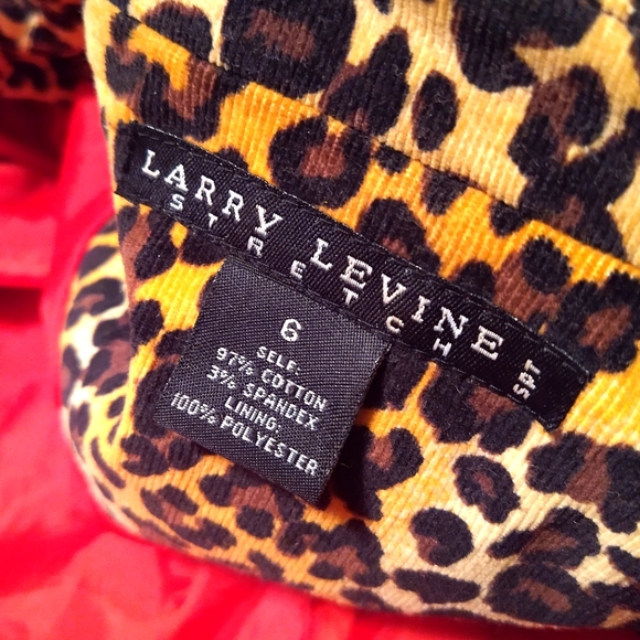 Vintage Women's Larry Levine Leopard Print L/S Fitted Blazer, Size 6 - Picture 5 of 5